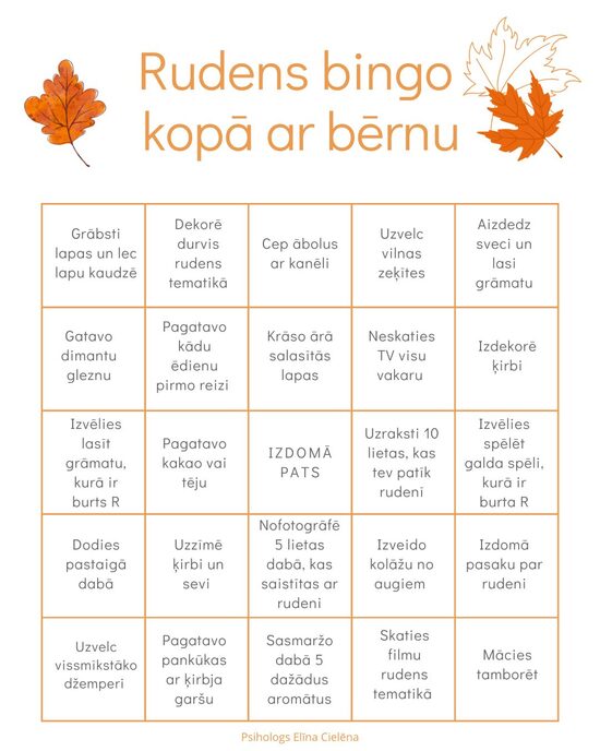 Rudens bingo